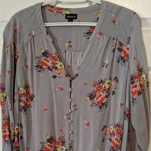 Torrid Harper Button-Down Challis Blouse sz 1 / 1x